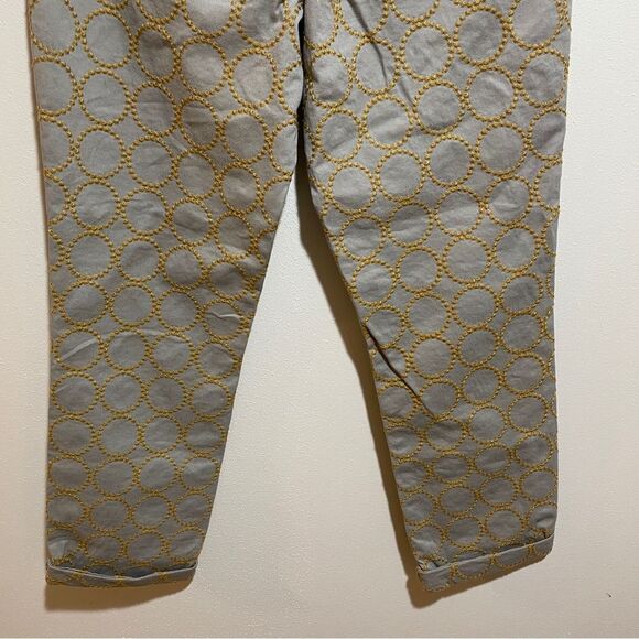 NEW Chino by Anthropologie Relaxed Fit Embroidered Circle Pattern Pants Size 29 - Picture 9 of 12